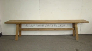 simple natural antique wooden indoor bench seat