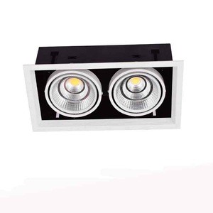 Single double or triple head grille led light downlight die-cast aluminum 36w led square downlight