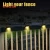 Solar Fence Light With Solar Lights Two LED Lamps Poles Garden Light for Pathway, Yard, Fence, Pathway