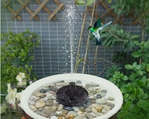 Solar water fountain pump outdoor garden classic circular floating water landscape bird bath fountain