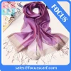 solid color thin silk scarf women