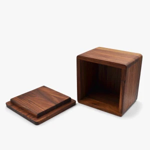 solid walnut wood tea storage box for gifts and crafts