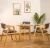 Import Solid Wood Dining Chair Japanese Style Curved Wood Cloth Chair Back Armrest Home Office Desk Computer Chair from China