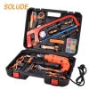 SOLUDE 101 Piece Impact Drill Household Hand Tools Kit With Plastic Toolbox Storage Case