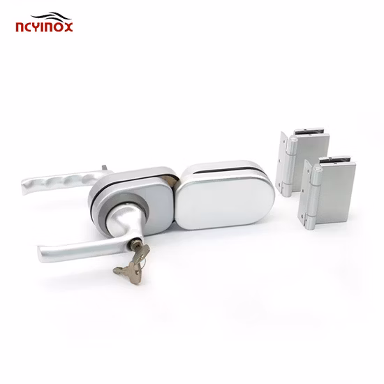 Aluminum Swing Tempered Handle Lock Office Glass Door Lock for Glass Door