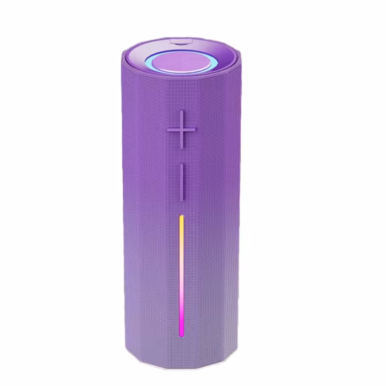Vibrant Portable Bluetooth Speaker with RGB Lights and Grip