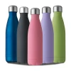 Sports bottle 500ml stainless steel vacuum insulated water bottle pink black green blue