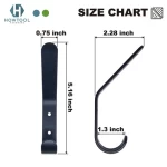 Stable and Durable Aluminum Flat Coat and Hat Hook