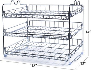Stackable Can Ideal For Storage Room Racks, Kitchen Cabinets Or Countertops, Chrome Plated
