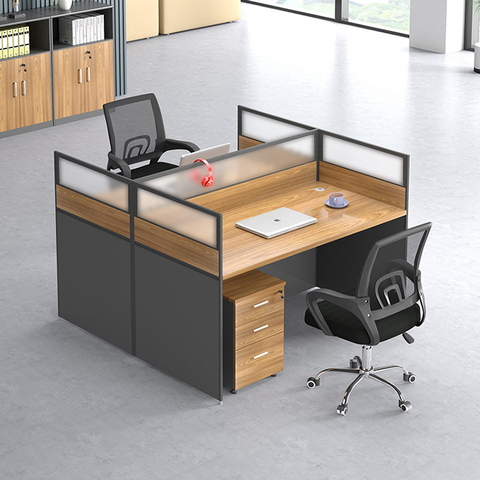 Staff Office Desks Workstation Cubicle Partition Office Work Station With Glass