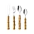 Import Stainless Steel 18/8 Cutlery Spoon Fork Set Stainless Steel Flatware set Silverware With Bamboo Handle from China