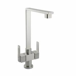 Stainless steel 304 two handle faucet square kitchen faucet brushed