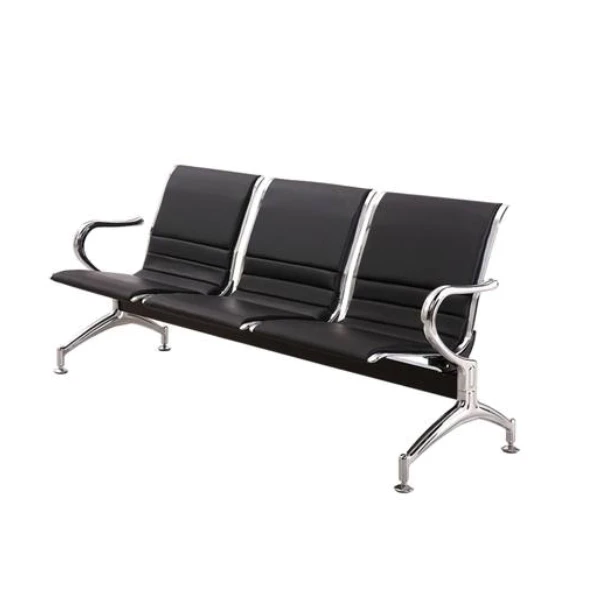 Stainless Steel Airport Waiting Chair Hospital Clinic Chair Station Airport Seats Public Seating with Leather Pad