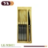 Stainless Steel Carving Knives Kitchen Cutlery Steak Knives Set With Wooden Box
