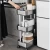 Import Stainless steel kitchen storage rack with universal wheel storage rack mobile multilayer shelving from China