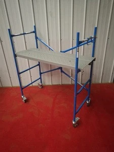 Steel Mini Folding Scaffold Set For Construction With 4 casters