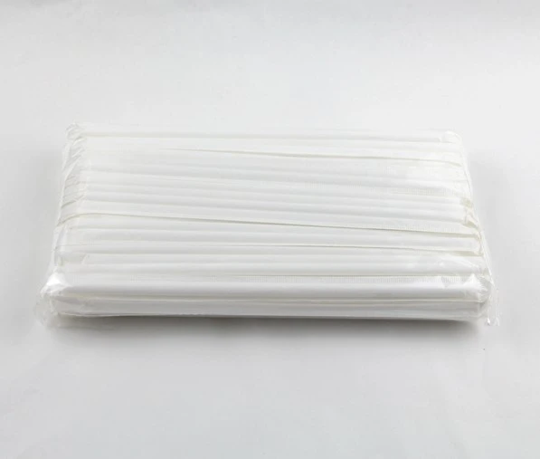 Straw wrapped white paper straw packaging 197mm 10mm drinking straw paper