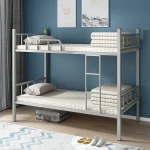 Student Dormitory Triple Bunk Bed with Desks Metal Bunk Bed with Study Desk University Dormitory Double Bunk Bed with Desks Type