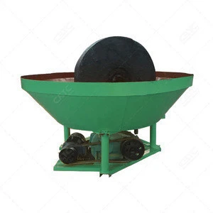 Sudan popular double wheel dressing gold grinding machine, rock gold grinding mill, wet pan mill