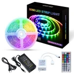 Super Bright LED Flexible Strip Waterproof IP65 12V DC SMD5050 5/M 30LEDs/M Power Adaptor Remote Controller RGB LED Strip light