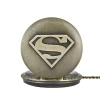 Superman Bronze Quartz Pocket Watch Pendant Necklace Mens Women Watches