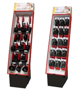 Supermarket promotional cardboard free standing nail polish display rack