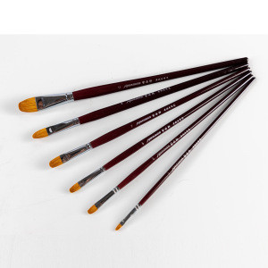 superseptember free sample wooden handle round acrylic  paint artist brush set