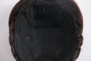 Synthetic hair braided updo hair pieces chignon bun