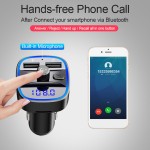 T25 A23 Car FM Transmitter Car Charger Bluet-ooth MP3 Player Intelligent Voice Navigation 12-24 V