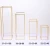 Import tall flower stand Metal Rectangle Gold Metal Wedding Favor Table Centerpiece Flower Stand from China