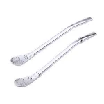 Tea Filter Yerba Mate Tea Straws Bombilla Gourd Reusable Tea Tools Bar Accessories Stainless Steel Drinking Straw Spoon