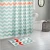 Import Top Quality Bathroom Curtain Waterproof Fabric Geometric Shower Curtain and Bath Mat Cover Set 4Pcs from China
