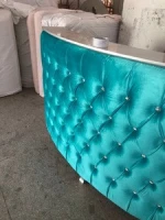 Top Quality High Gloss Blue&White Luxury Shop Cash Counter Design