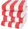 Top quality wholesale large stripes plain dyed golf cotton terry beach towel