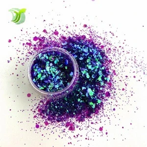 Top Selling Multi-color Rainbow neon Chunky Glitter Powder Manufacturer