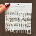 Trendy Gold Metal Earrings Set For Women Fashion Geometric Pearl Circle Drop Earrings 2022 Trend Set of Earrings Jewelry