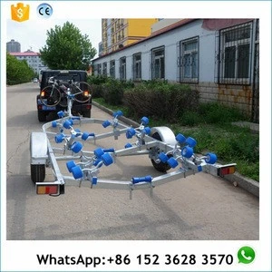 two/double axle aluminum boat trailer with brake
