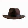 TWS  200172 Wholesale Spring Autumn Gentleman Wool Hats Custom Fashion Wool Fedora Felt Hat Cap