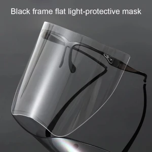 Unisex Transparent Face Shield For Adults Screen Mask Plastic Safety Waterproof Splash-proof party Mask Glasses Kitchen Tools