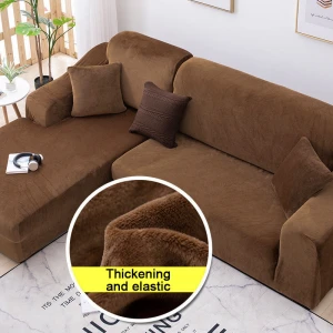 Universal 3 seater corner l shaped stretch elastic sofa cover