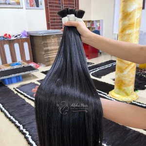 Unprocessed Raw Bulk Human Hair For Braiding Real Vietnamese Raw Hair Extensions Single Donor Bone Straight Braiding Hair