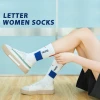 Uron 2021 letter women socks with logo customize crew socks