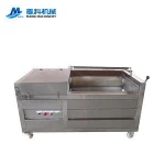 Vegetable fruit ginger potato roller peeler washing peeling cleaning machine