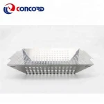 Vegetable Grill Basket and Wok Topper use as a Pan or Smoker. BBQ Accessories, for Stir Fry and Grilling Fish, Seafood and More