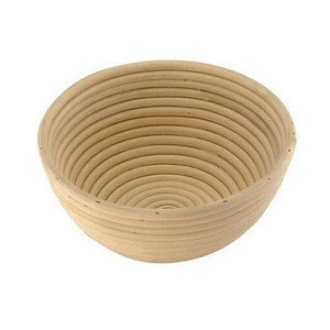 Vietnamese round rattan bread proofing basket/ rising rattan banneton bread basket with liner