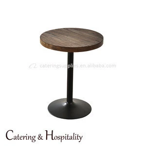 Vintage Commercial Metal Restaurant Furniture Table Wooden Restaurant Dining Table