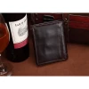 Vintage genuine leather mens wallet custom men oiled leather designer blocking classic bi-fold wallets
