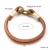 Import Vintage unisex handmade horseshoe buckle braided leather bracelet from China