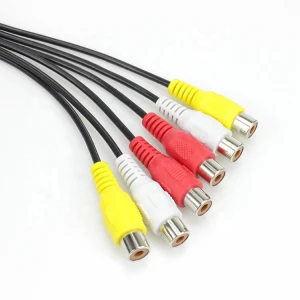 Vnew hot sell Professional 3 RCA female to 3 RCA female stereo Audio Video Cable