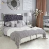 Vxin Antique Furniture WXWF-1089 king bed Grace Champagne silver frame mirrored super Bed